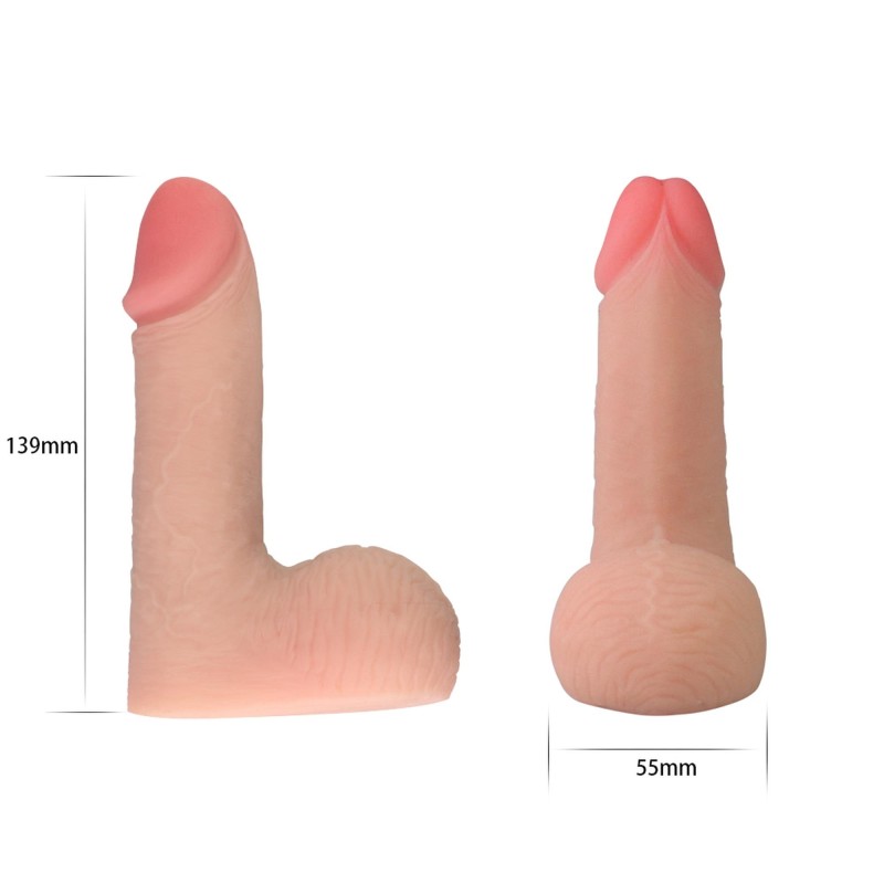 Elastyczny giętki penis realistyczne dildo 13,9 cm